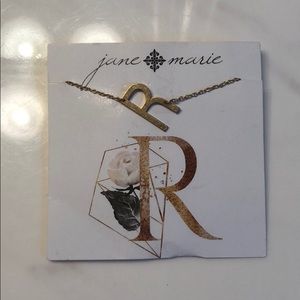 16” Gold R initial necklace